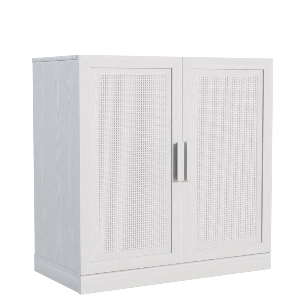 HomeRoots 31" White Wood Accent Cabinet – Stylish Storage Solution for Modern Living Rooms, Bedrooms & Offices 691111