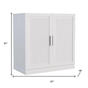 HomeRoots 31" White Wood Accent Cabinet – Stylish Storage Solution for Modern Living Rooms, Bedrooms & Offices 691111