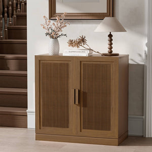HomeRoots 31" Brown Wood Accent Cabinet - Stylish Storage Solution for Modern Homes, Easy Assembly & Versatile Design 691112