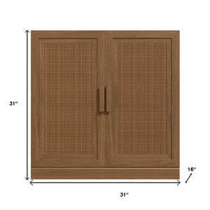 HomeRoots 31" Brown Wood Accent Cabinet - Stylish Storage Solution for Modern Homes, Easy Assembly & Versatile Design 691112