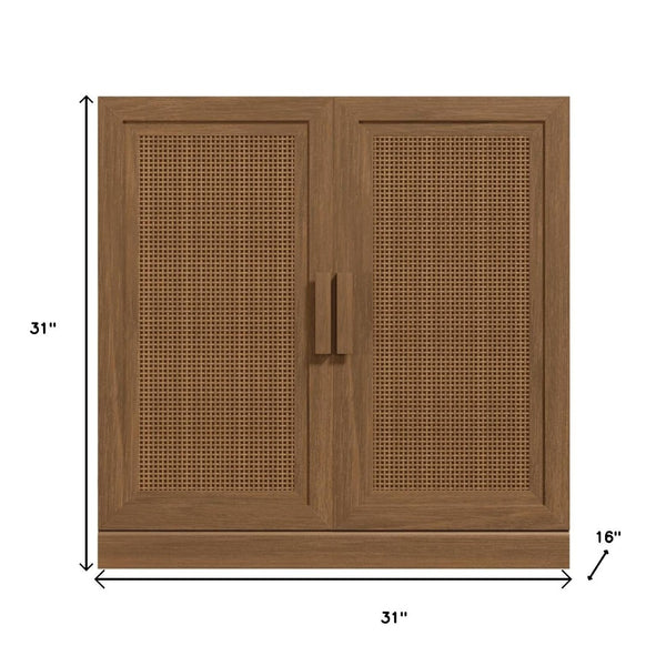 HomeRoots 31" Brown Wood Accent Cabinet - Stylish Storage Solution for Modern Homes, Easy Assembly & Versatile Design 691112