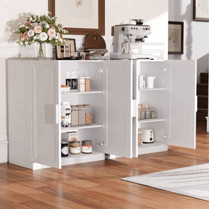 HomeRoots 31" White Wood Accent Cabinet - Stylish Storage Solution for Modern Home, Entryway, or Office Decor 691113