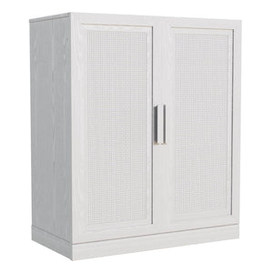 HomeRoots 31" White Wood Accent Cabinet - Stylish Storage Solution for Modern Home, Entryway, or Office Decor 691113