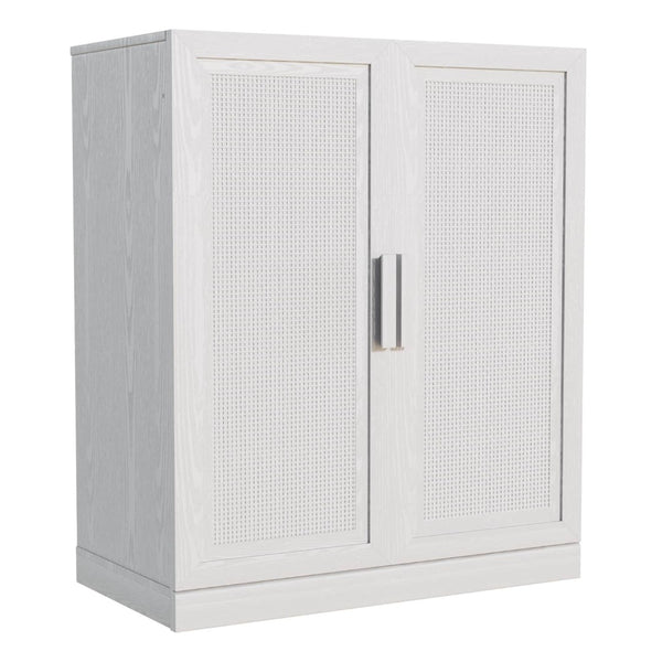 HomeRoots 31" White Wood Accent Cabinet - Stylish Storage Solution for Modern Home, Entryway, or Office Decor 691113