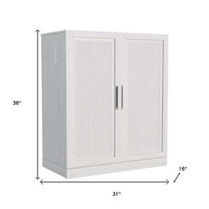HomeRoots 31" White Wood Accent Cabinet - Stylish Storage Solution for Modern Home, Entryway, or Office Decor 691113