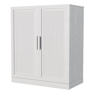 HomeRoots 31" White Wood Accent Cabinet - Stylish Storage Solution for Modern Home, Entryway, or Office Decor 691113