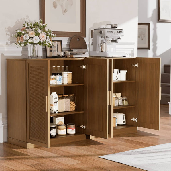 HomeRoots 31" Brown Wood Accent Cabinet - Elegant Storage Solution for Any Room, Stylish Design & Easy Assembly 691114