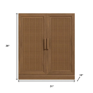 HomeRoots 31" Brown Wood Accent Cabinet - Elegant Storage Solution for Any Room, Stylish Design & Easy Assembly 691114
