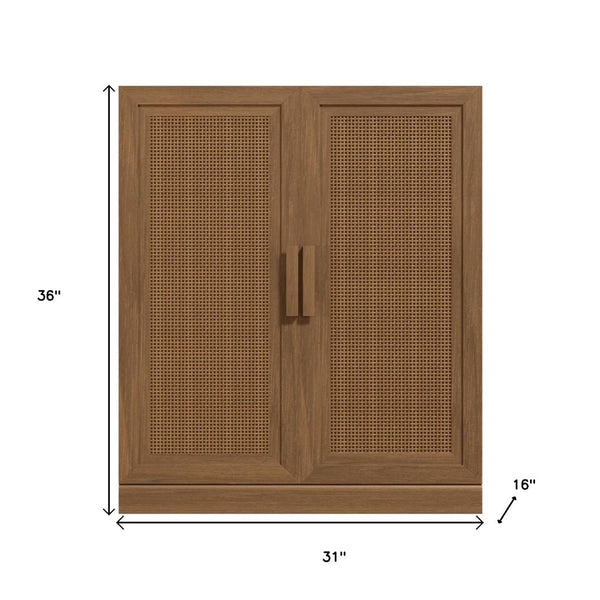 HomeRoots 31" Brown Wood Accent Cabinet - Elegant Storage Solution for Any Room, Stylish Design & Easy Assembly 691114