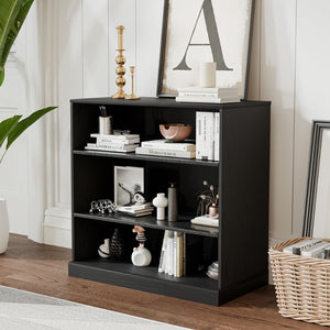 HomeRoots 31" Black Wood Accent Cabinet - Stylish Storage Solution for Modern Homes, Easy Assembly & Versatile Use 691116