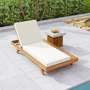 English Elm Christopher Knight Home® - Lounge Chaise Set - Durable Acacia Wood With Cream Water-Resistant Cushions & Adjustable Recline N770P253442T_65429.00CUSH