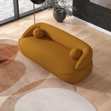 English Elm Ashcroft Furniture - Andrew Mustard Yellow Boucle Sofa