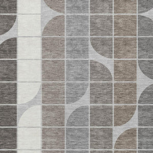 HomeRoots 8' X 10' Stylish Geometric Washable Area Rug for Indoor & Outdoor - Durable, Stain Resistant Design 691209