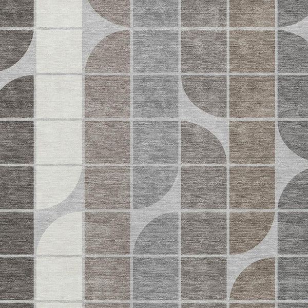 HomeRoots 8' X 10' Stylish Geometric Washable Area Rug for Indoor & Outdoor - Durable, Stain Resistant Design 691209