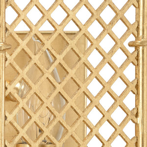 Chelsea House Benton Gold Leaf Sconce — Bamboo-Inspired Iron Wall Light, Ada Compliant, Warm Sculptural Glow 69123