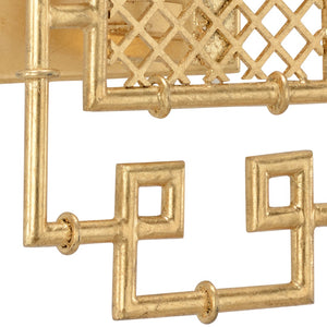 Chelsea House Benton Gold Leaf Sconce — Bamboo-Inspired Iron Wall Light, Ada Compliant, Warm Sculptural Glow 69123