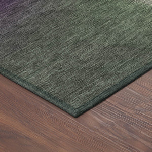 HomeRoots 8' Round Abstract Area Rug in Fern Green, Purple & Beige – Stylish, Washable & Versatile for Indoor/Outdoor Use 691238