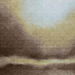 HomeRoots 5' X 8' Washable Abstract Area Rug in Chocolate, Gold & Plum - Durable, Stylish for Indoor & Outdoor Use 691243