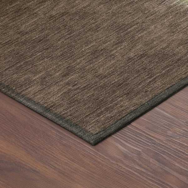 HomeRoots 8' Washable Round Area Rug with Bold Abstract Design in Chocolate, Gold & Plum for Indoor/Outdoor Use 691244