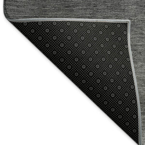 HomeRoots 5' X 8' Gray Ivory Black Abstract Washable Area Rug - Durable Indoor/Outdoor Style for Any Space 691249