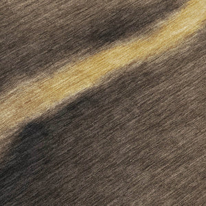 HomeRoots 8' Round Amber and Black Abstract Rug – Stylish, Washable Indoor/Outdoor Area Decor for Any Space 691256