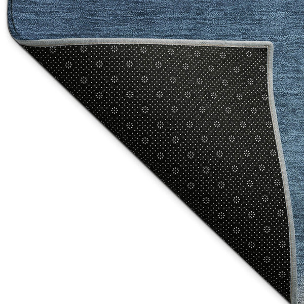 HomeRoots 10' Navy Blue, Gold & Beige Abstract Rug - Washable Indoor/Outdoor Area Rug for Stylish Durability 691265