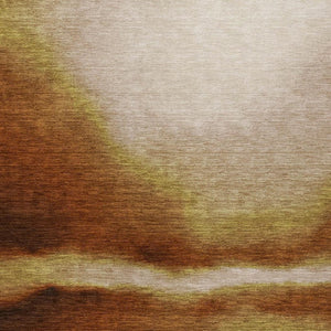 HomeRoots 5' X 8' Rust Copper and Beige Abstract Area Rug - Durable, Washable, Indoor/Outdoor Perfect for All Spaces 691267