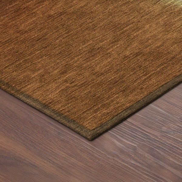 HomeRoots 8' Round Abstract Area Rug in Rust, Copper & Beige – Washable, Durable & Stylish for Indoor/Outdoor Use 691268