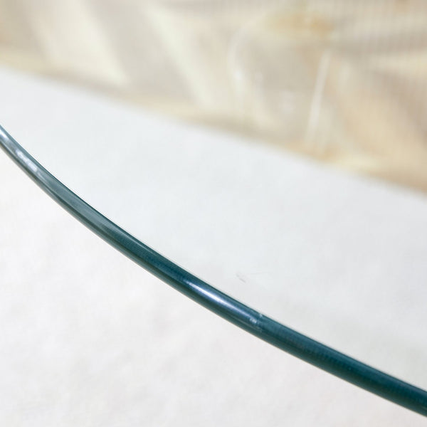 English Elm A glass tabletop 35" Round Dining Table with Electroplated Silver Legs, Minimalist Chic for 4-6 Guests W1151P155921