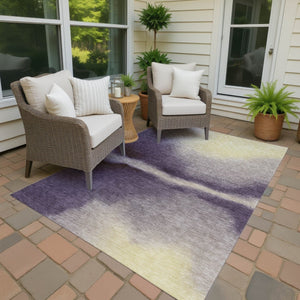 HomeRoots 10' X 14' Abstract Plum, Wheat & Ivory Area Rug – Durable, Washable, Indoor/Outdoor Style for Any Space 691277