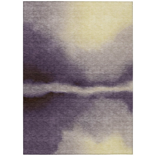 HomeRoots 10' X 14' Abstract Plum, Wheat & Ivory Area Rug – Durable, Washable, Indoor/Outdoor Style for Any Space 691277