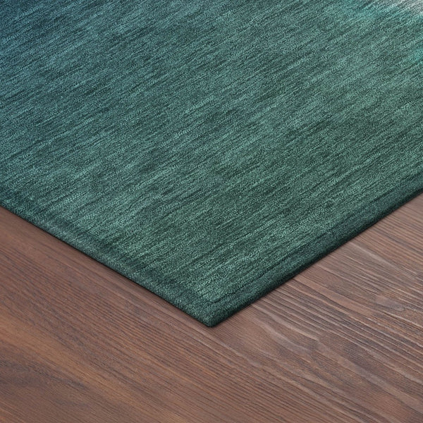 HomeRoots 8' Teal Blue Round Abstract Area Rug – Stylish, Washable Design for Indoor & Outdoor Spaces, 96" Diameter 691286