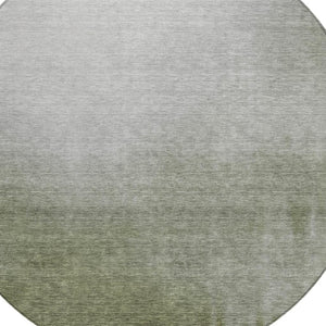 HomeRoots 8' Vibrant Lime Green Round Abstract Area Rug - Stylish, Washable, Durable for Indoor/Outdoor Use 691298