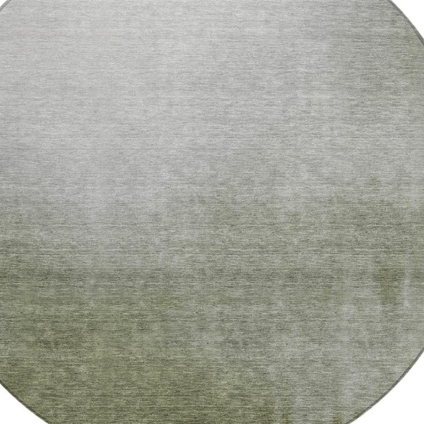HomeRoots 8' Vibrant Lime Green Round Abstract Area Rug - Stylish, Washable, Durable for Indoor/Outdoor Use 691298
