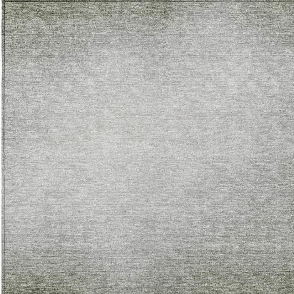 HomeRoots 10' Vibrant Lime Green, Brown & Beige Abstract Washable Area Rug for Indoor/Outdoor Use - Durable & Easy Care! 691301