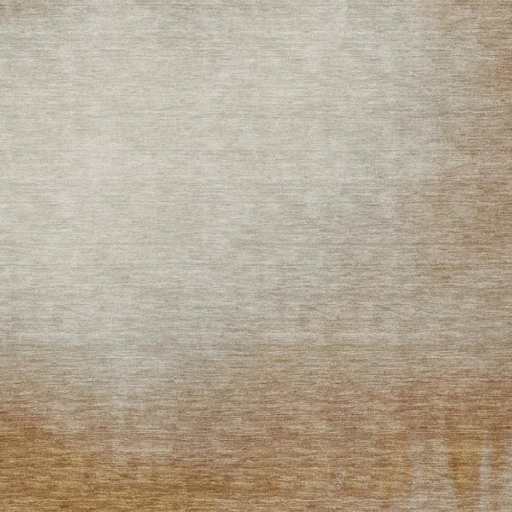 HomeRoots 5' Abstract Copper Ivory Chocolate Washable Area Rug for Indoor Outdoor Use – Durable & Stylish! 691303