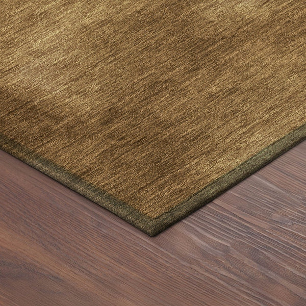 HomeRoots 8' Copper Abstract Round Rug - Stylish, Washable Indoor/Outdoor Area Rug for High-Traffic Spaces 691304