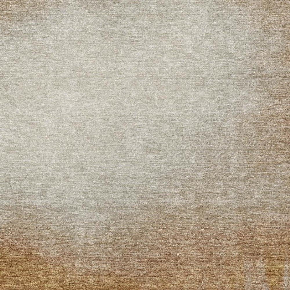 HomeRoots 9' Abstract Copper Ivory Chocolate Area Rug - Stylish Washable Indoor/Outdoor Design for Any Space 691306