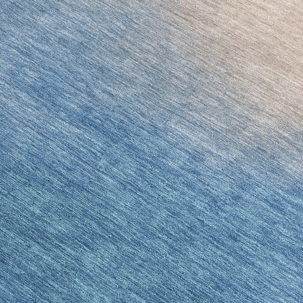 HomeRoots 10' Modern Abstract Denim Blue and Beige Washable Area Rug for Indoor and Outdoor Spaces 691313