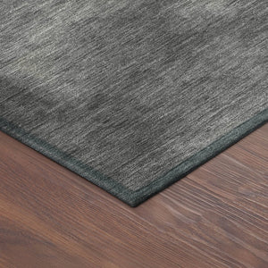 HomeRoots 8' Granite Gray Gold Round Abstract Area Rug - Stylish, Washable, Indoor/Outdoor, Modern Design! 691316