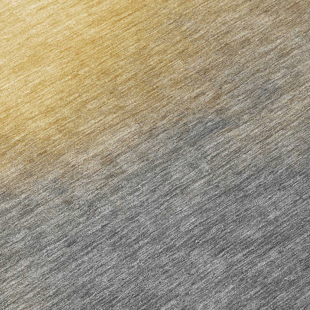 HomeRoots 8' X 10' Granite Gray and Gold Abstract Washable Area Rug - Durable, Stylish, Indoor/Outdoor Use! 691317
