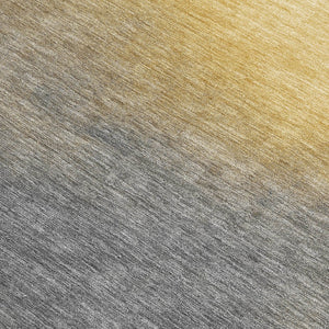 HomeRoots 9' X 12' Durable Granite Gray and Gold Abstract Washable Area Rug for Indoor and Outdoor Spaces 691318