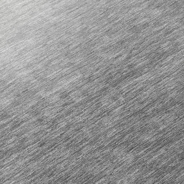 HomeRoots 8' Modern Gray Silver Black Round Abstract Area Rug - Washable, Durable Design for Indoor/Outdoor Use 691322