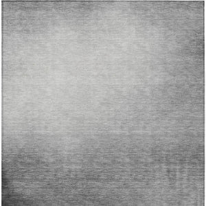 HomeRoots 8' Modern Gray Silver and Black Abstract Area Rug – Durable, Washable, Indoor-Outdoor Design for All Spaces 691323