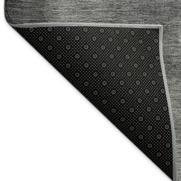 HomeRoots 8' Modern Gray Silver and Black Abstract Area Rug – Durable, Washable, Indoor-Outdoor Design for All Spaces 691323