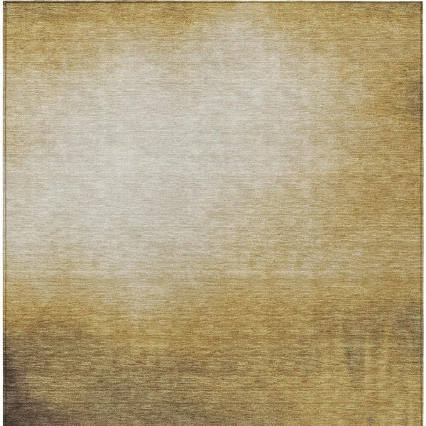 HomeRoots 9' X 12' Amber Brown and Ivory Abstract Area Rug – Stylish, Washable, Durable for Indoor & Outdoor Use 691330