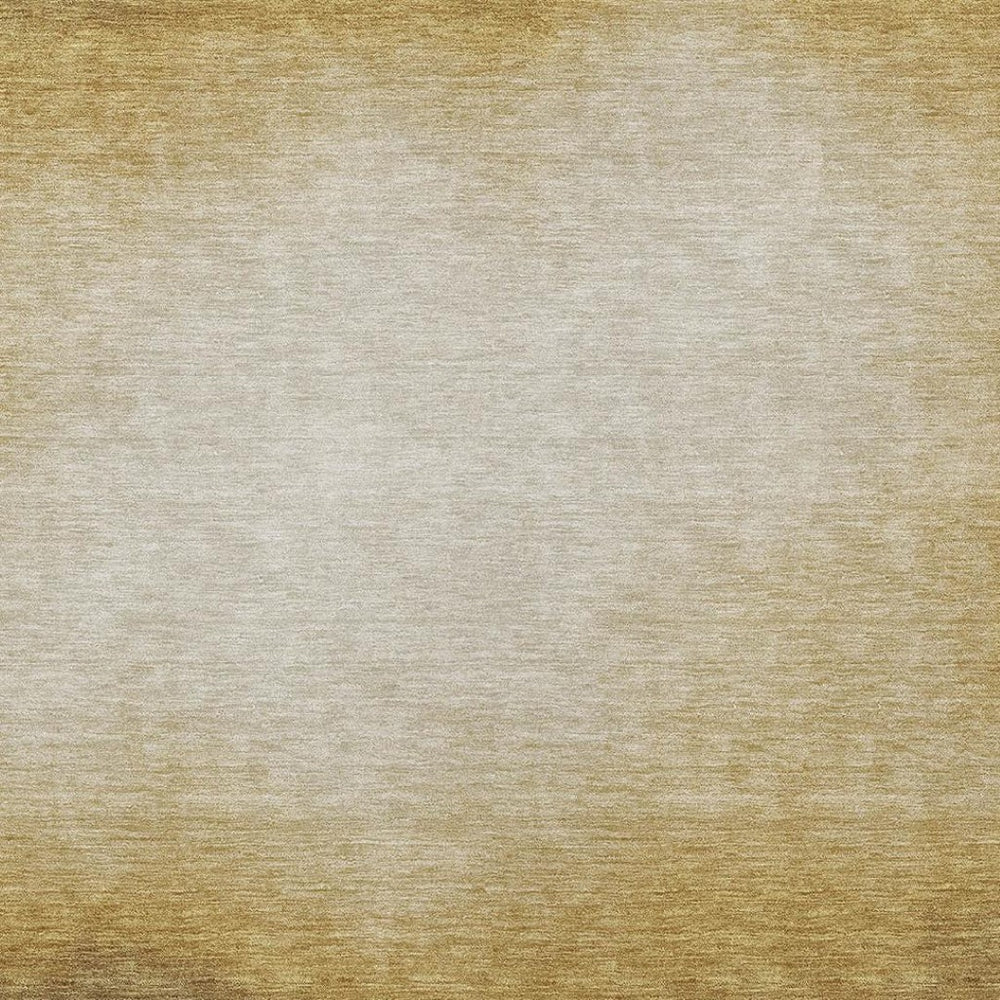 HomeRoots 10' X 14' Amber Brown & Ivory Abstract Washable Area Rug – Stylish, Durable, Indoor/Outdoor Essential 691331