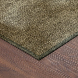 HomeRoots 8' Khaki Brown & Beige Round Abstract Rug - Stylish, Washable, Durable for Indoor & Outdoor Use! 691334