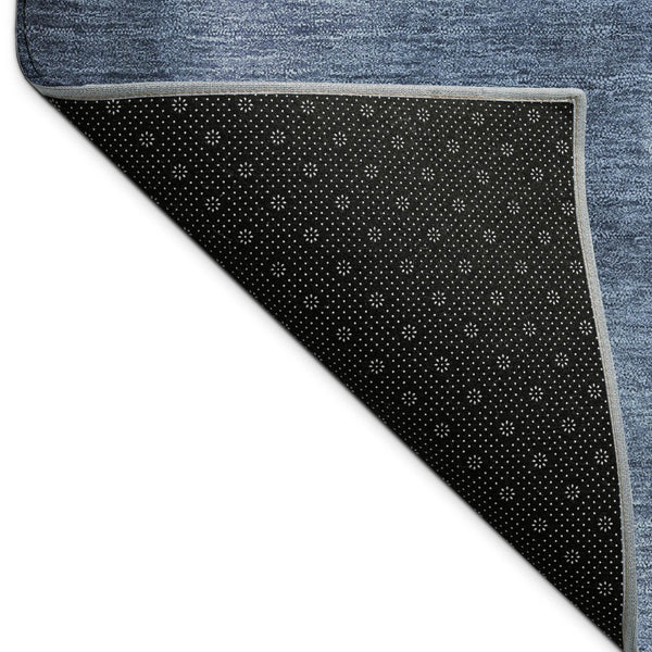 HomeRoots 8' X 10' Abstract Navy Blue & Charcoal Area Rug – Stylish, Washable, Indoor/Outdoor Durable Design 691341