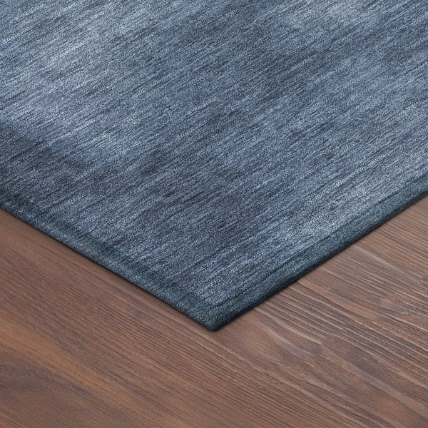 HomeRoots 10' X 14' Washable Abstract Area Rug in Navy and Charcoal – Durable, Stylish for Indoor & Outdoor Use 691343